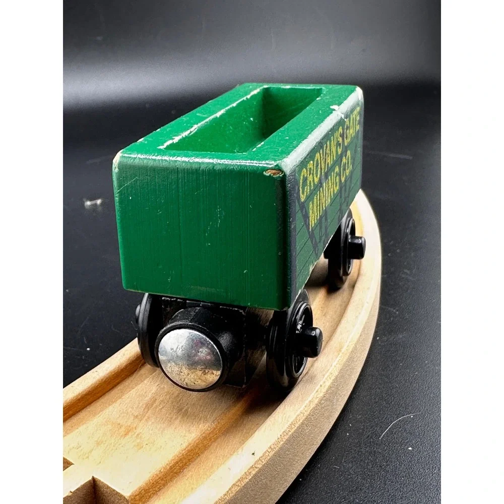 Vtg 2003 Thomas Wooden Railway Coal Car Crovan's‎ Gate Mining Co Train Magnetic
